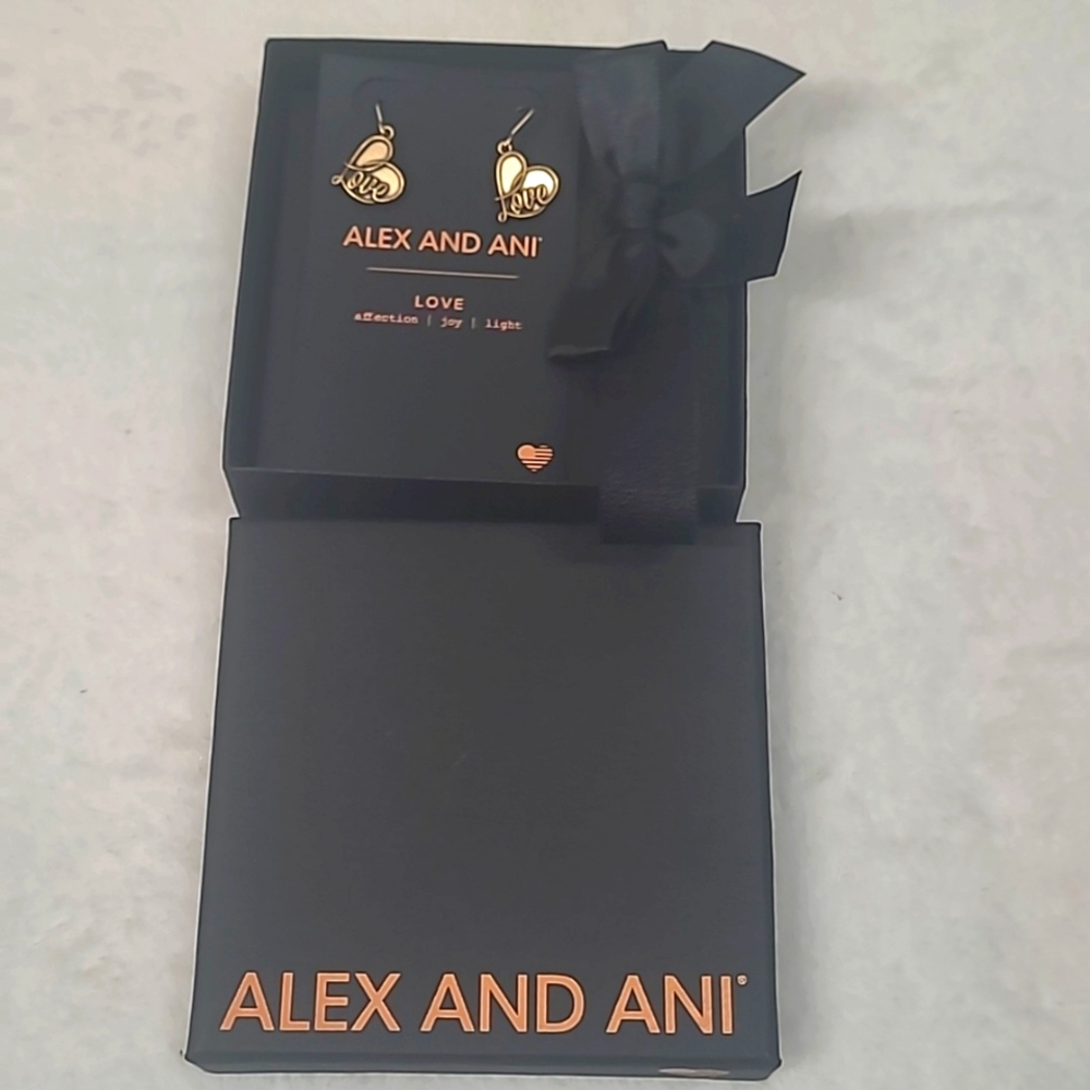 Alex and Ani Women's Heart Shaped Love Earrings